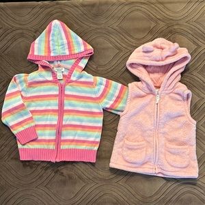 4T pink girls sweaters by OshKosh & Carters